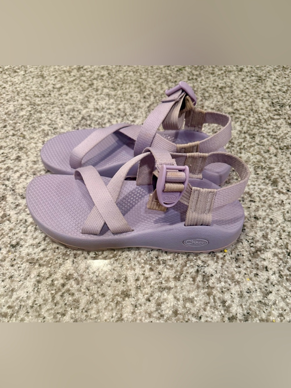 Chaco Lavender Sport Sandals with Adjustable Webbing